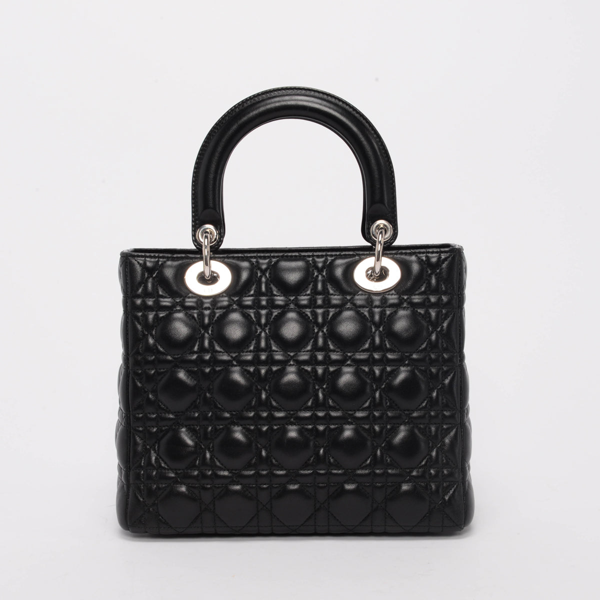 Dior Black Lambskin Cannage Medium Lady Dior Bag