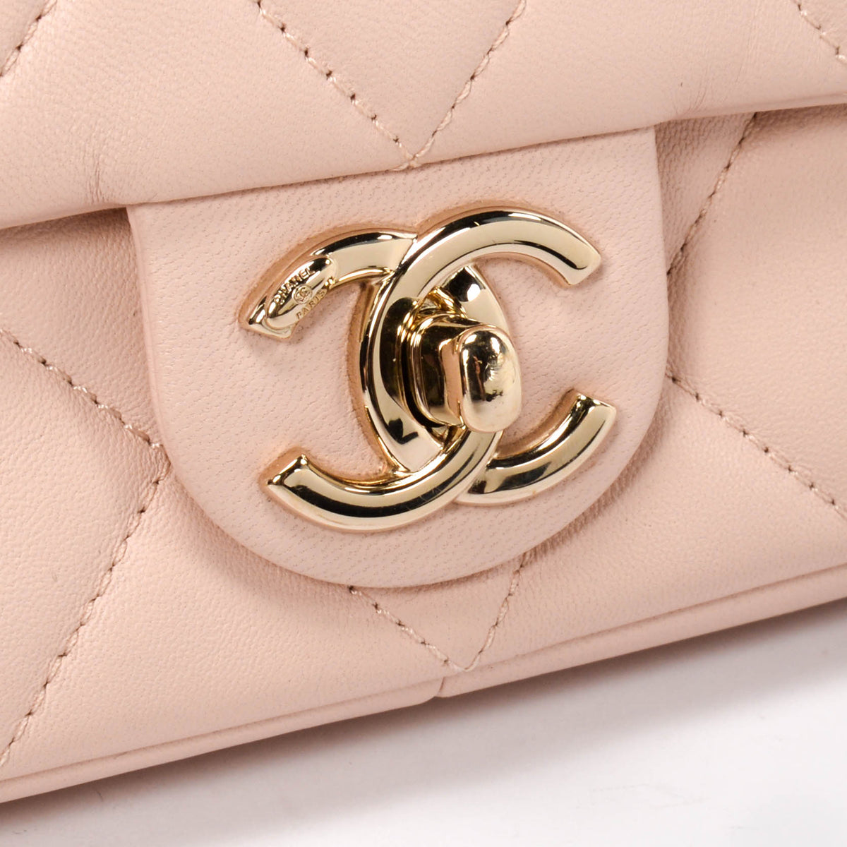 Chanel Soft Pink Lambskin Elegant Chain Flap Bag