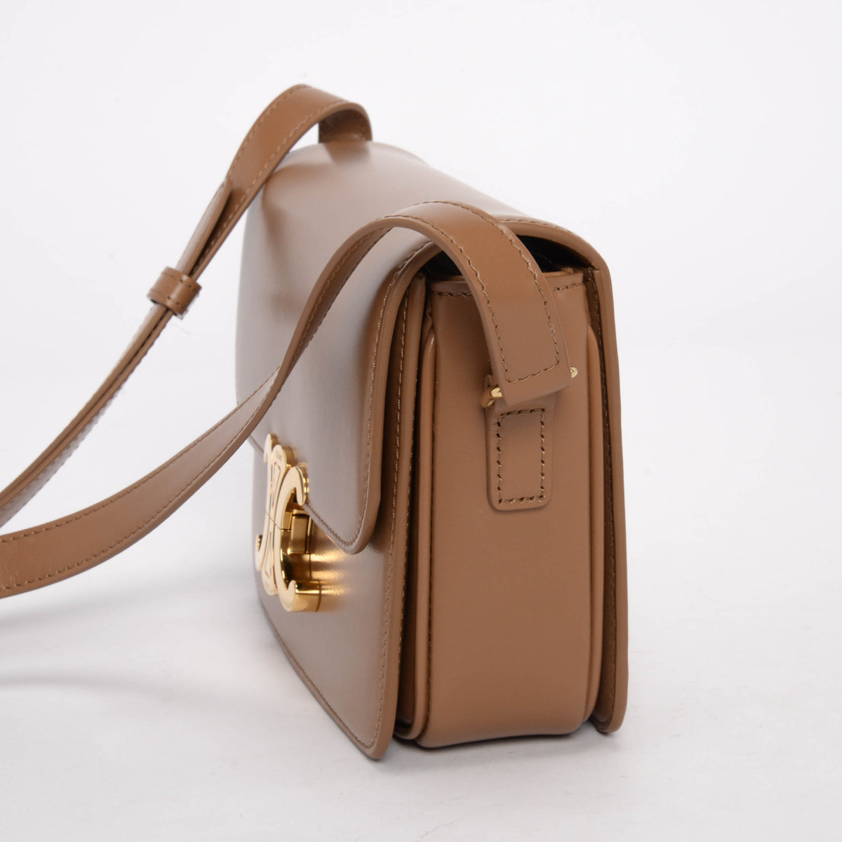 Celine Bronze Calfskin Teen Triomphe Bag