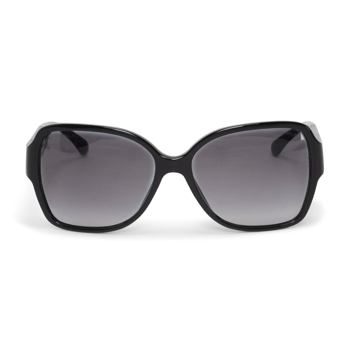 Chanel Black CC Arm Sunglasses