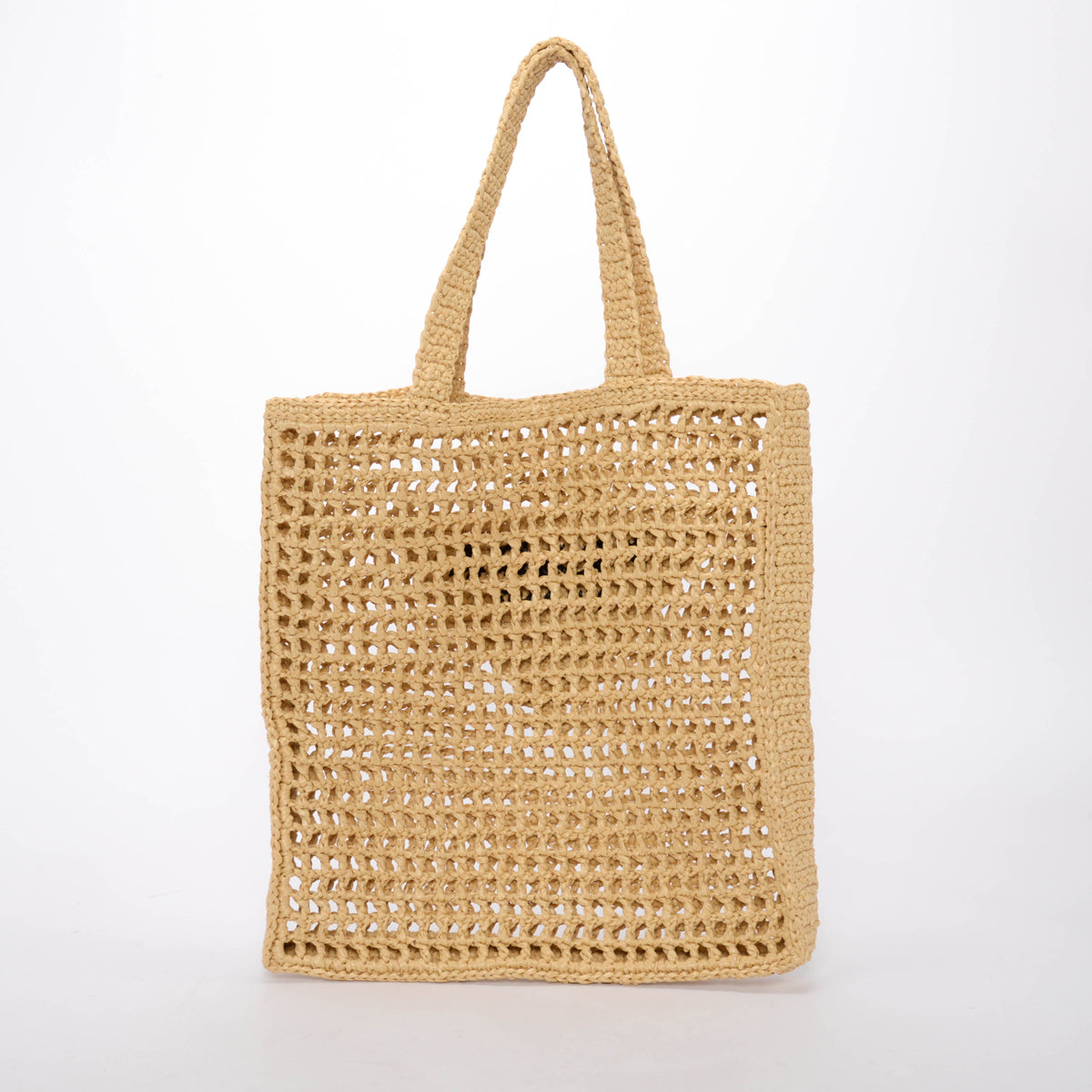 Prada Natural Raffia Crochet Tote