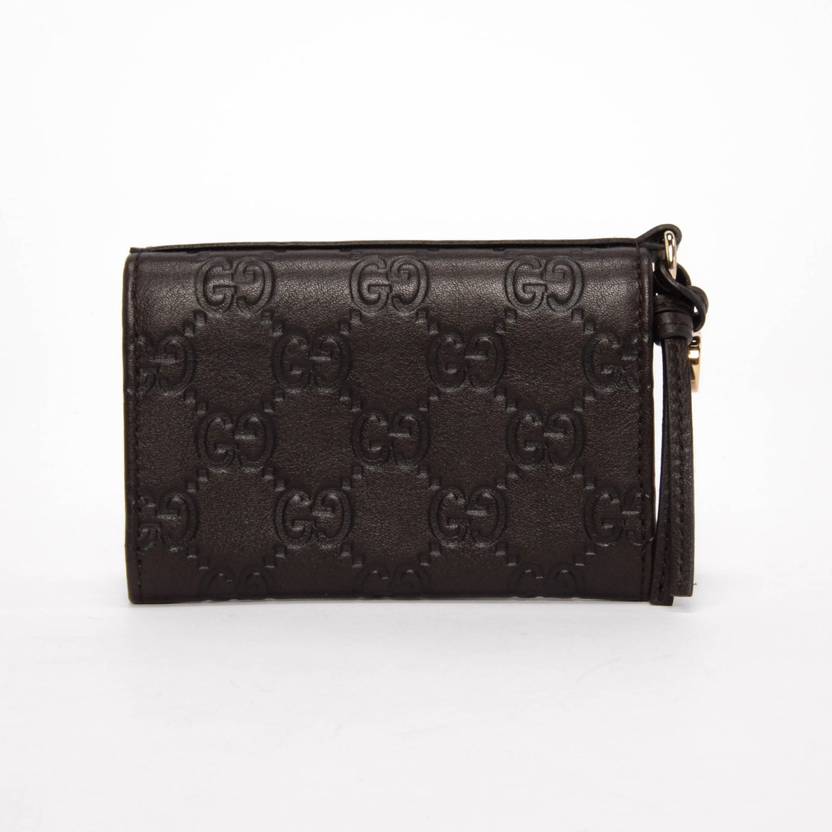 Gucci Brown Guccissima Leather Flap Wallet
