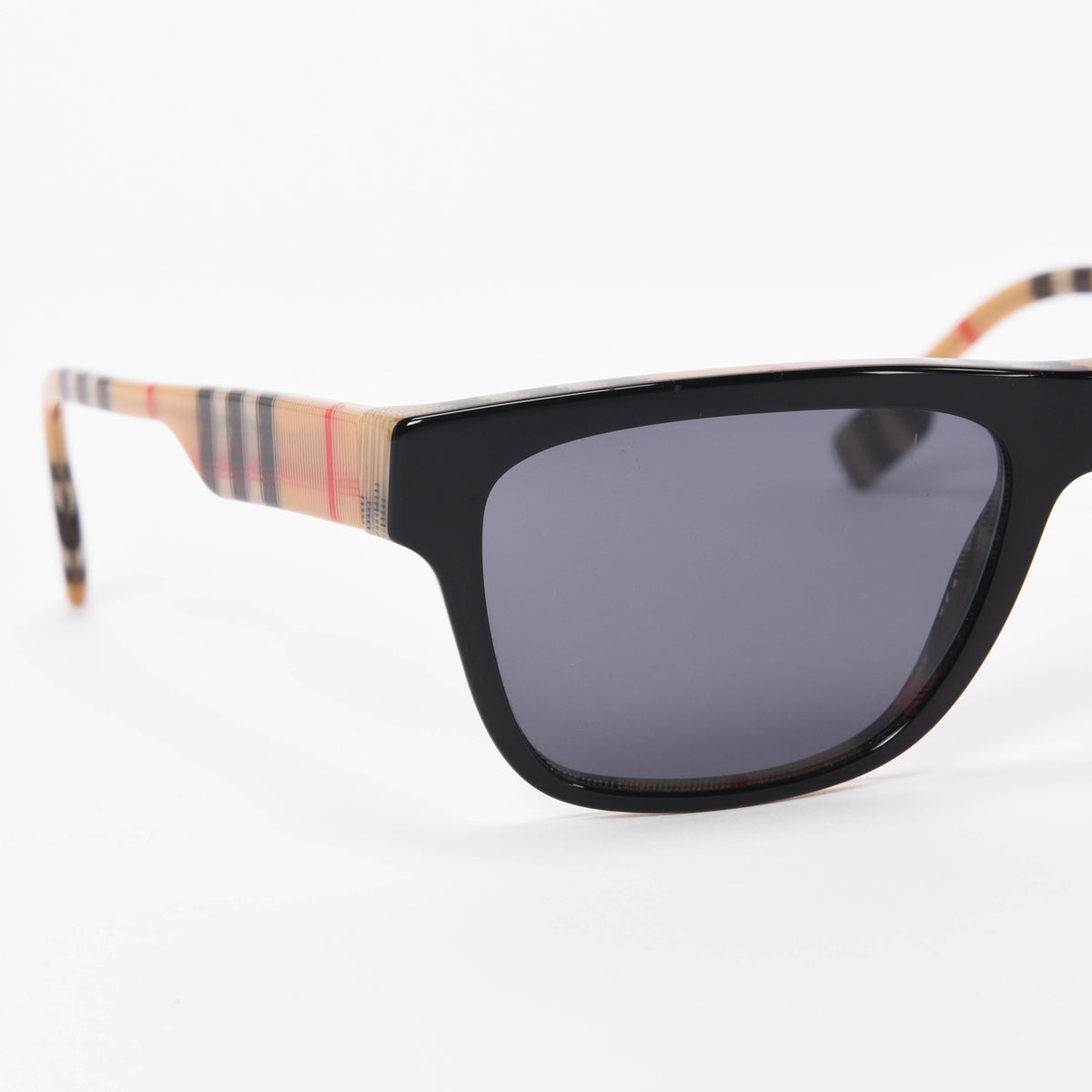 Burberry Black Check Square Sunglasses