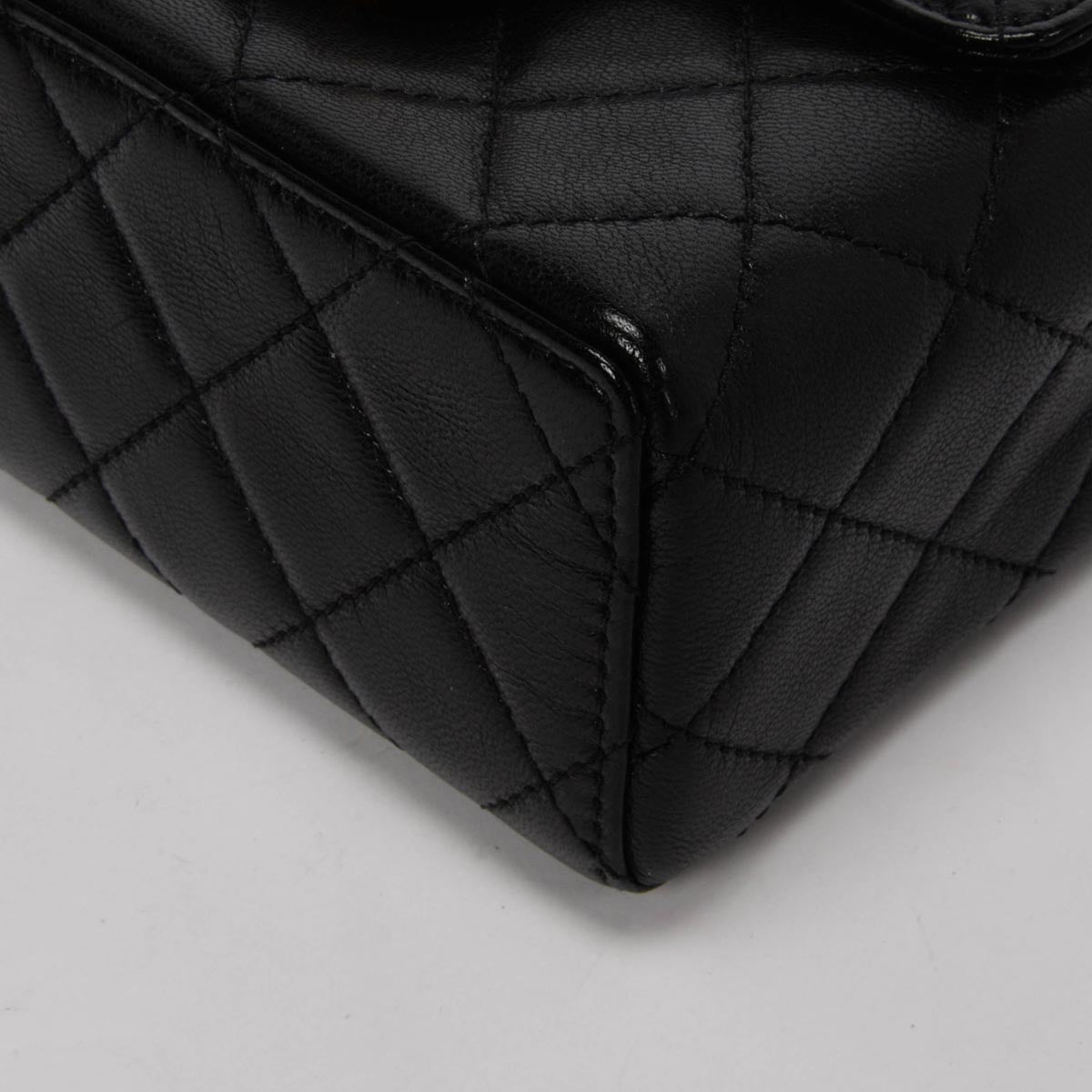 Chanel Black Quilted Goatskin Mini Square Flap Bag