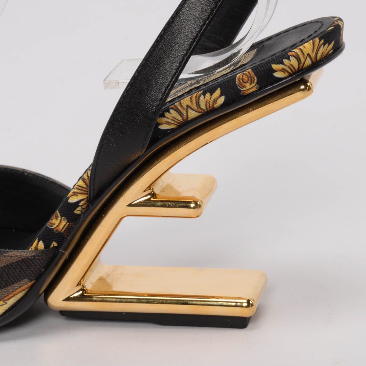 Fendace Tobacco Printed Slingback Pumps 36