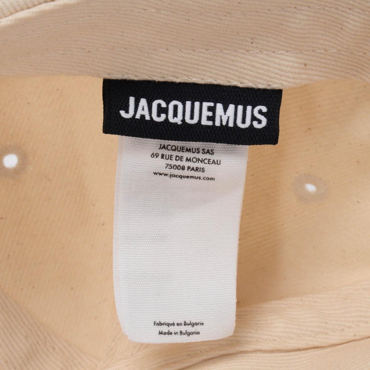 Jacquemus Cream Canvas La Casquette Jacquemus Cap