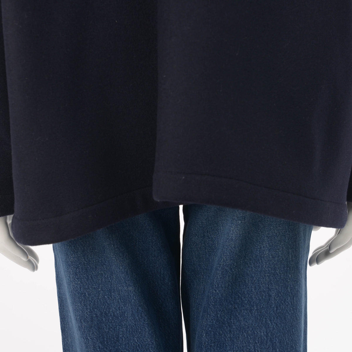 Celine Navy Wool Melton V-Neck Chain Pullover FR 38