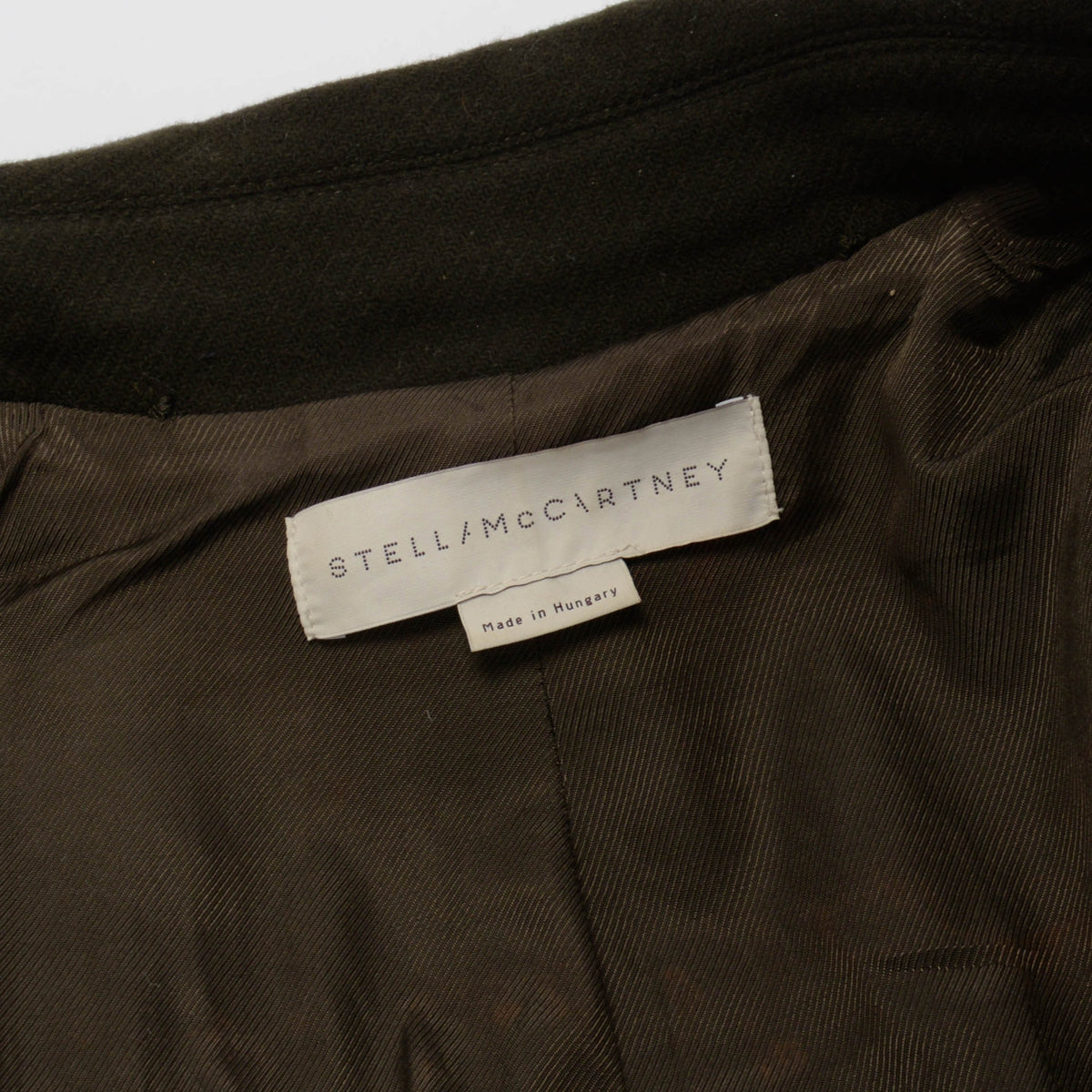 Stella McCartney Olive Wool Melton D.B. Coat IT 42