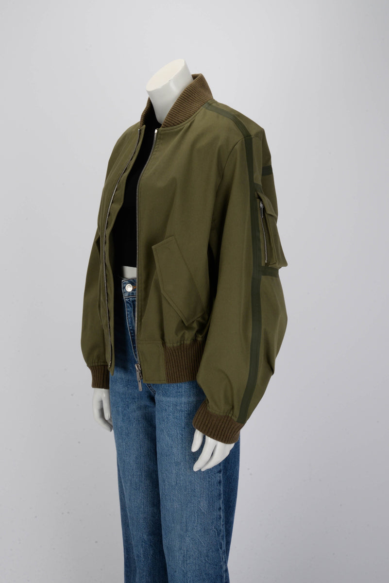 Dior Khaki Cargo Pocket Bomber Jacket S