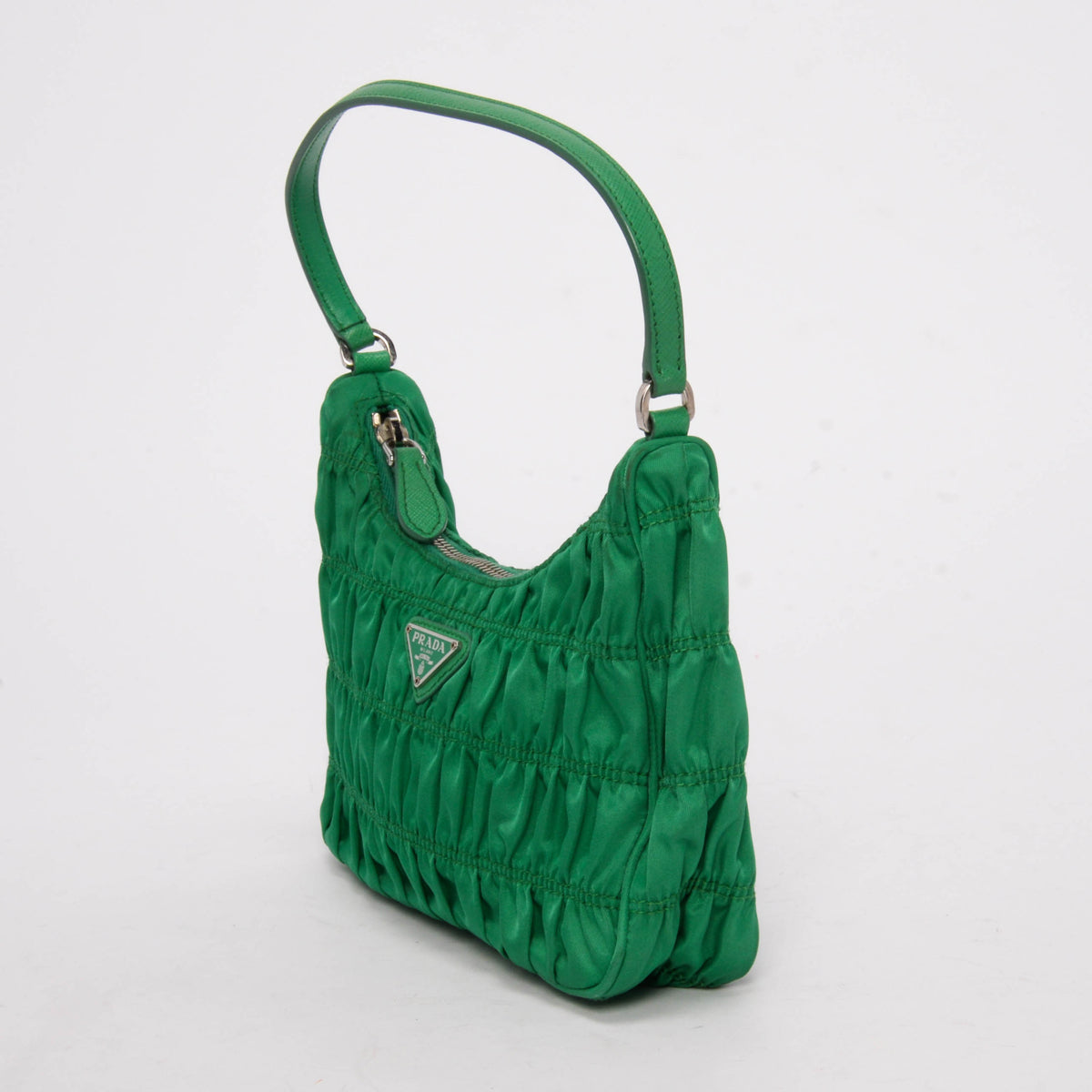 Prada Green Nylon Gaufre Re-Edition 2000 Mini Bag