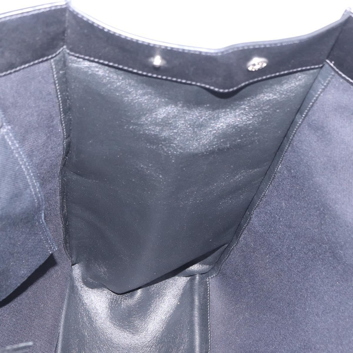 Saint Laurent Black Embossed Leather Rive Gauche Shopper Tote