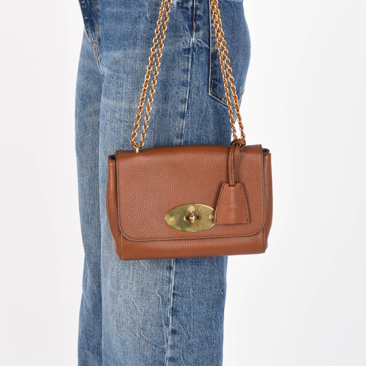Mulberry Oak Grained Leather Small Lily Bag