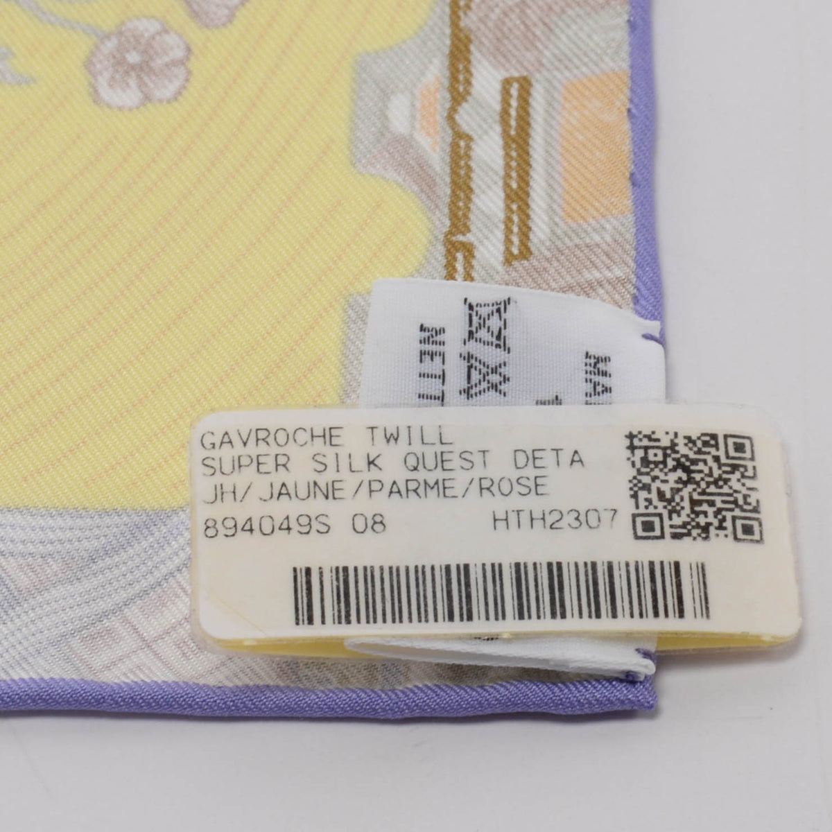 Hermes Jaune Super Silk Quest Detail Pocket Square