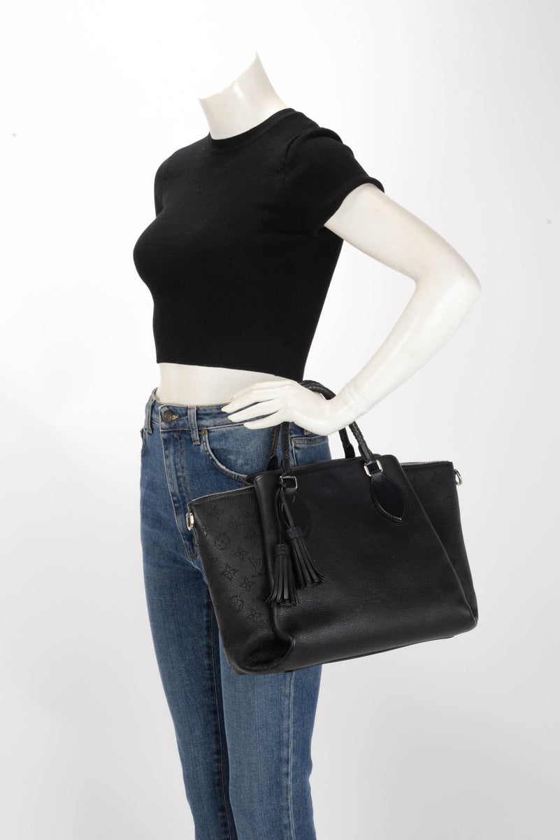 Louis Vuitton Black Mahina Calfskin Haumea Bag