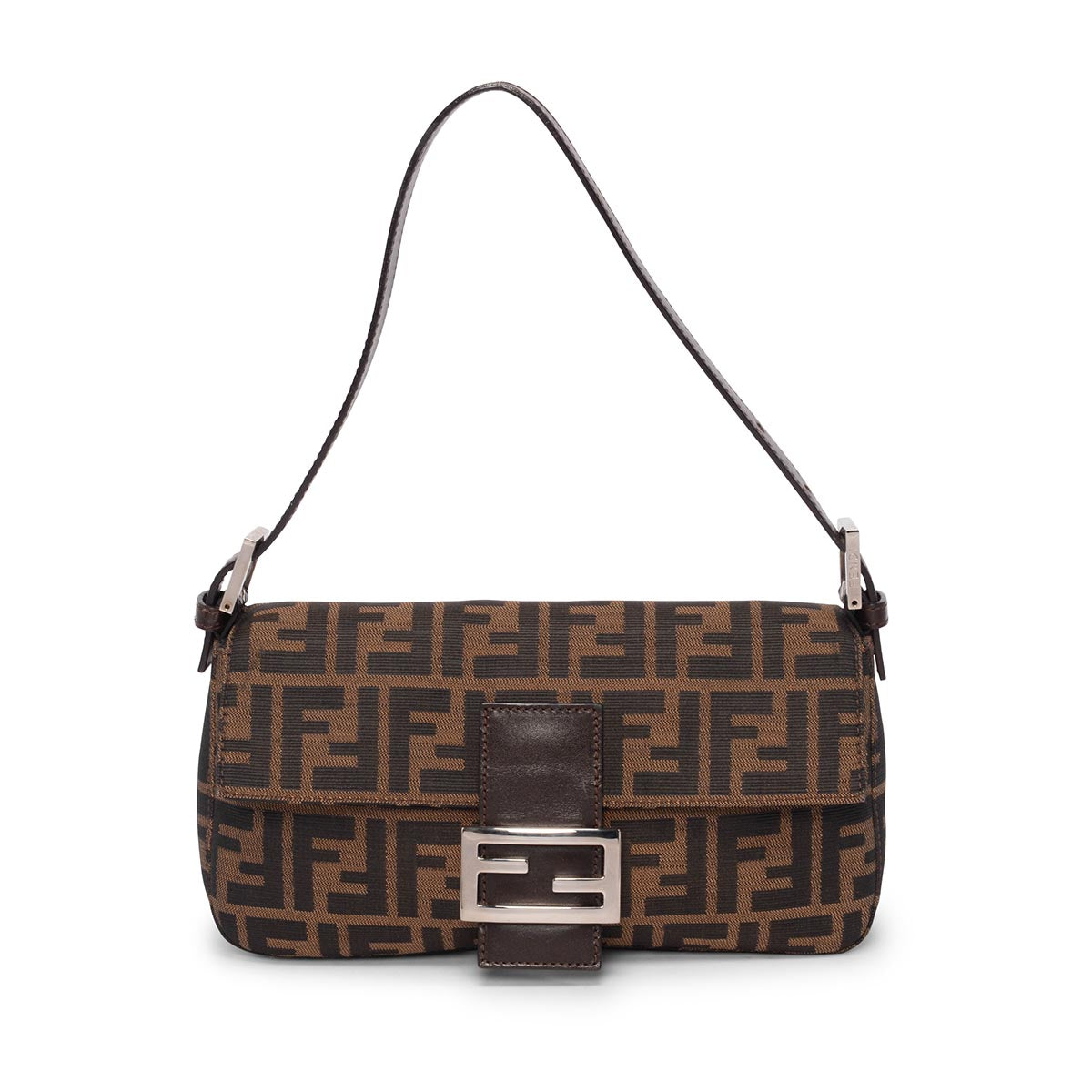 Fendi Tobacco Zucca Canvas Baguette Bag