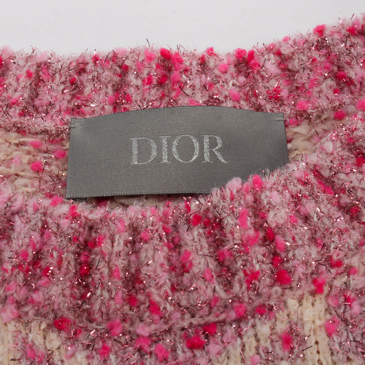 Dior Pink Cashmere Cannage Sweater L