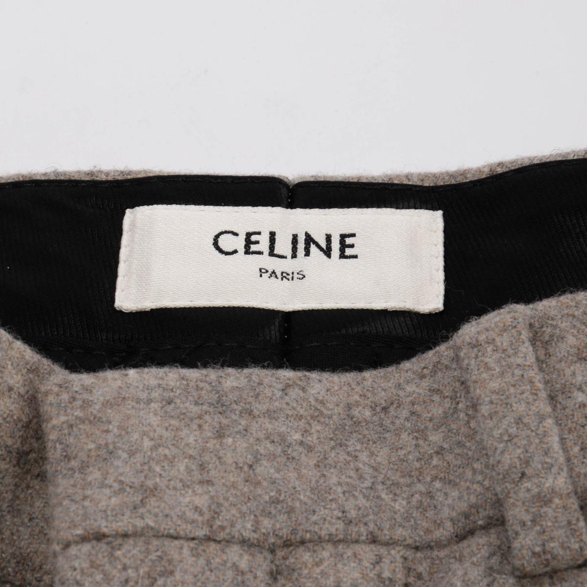 Celine Taupe Marl Wool Tixie Pants FR 34