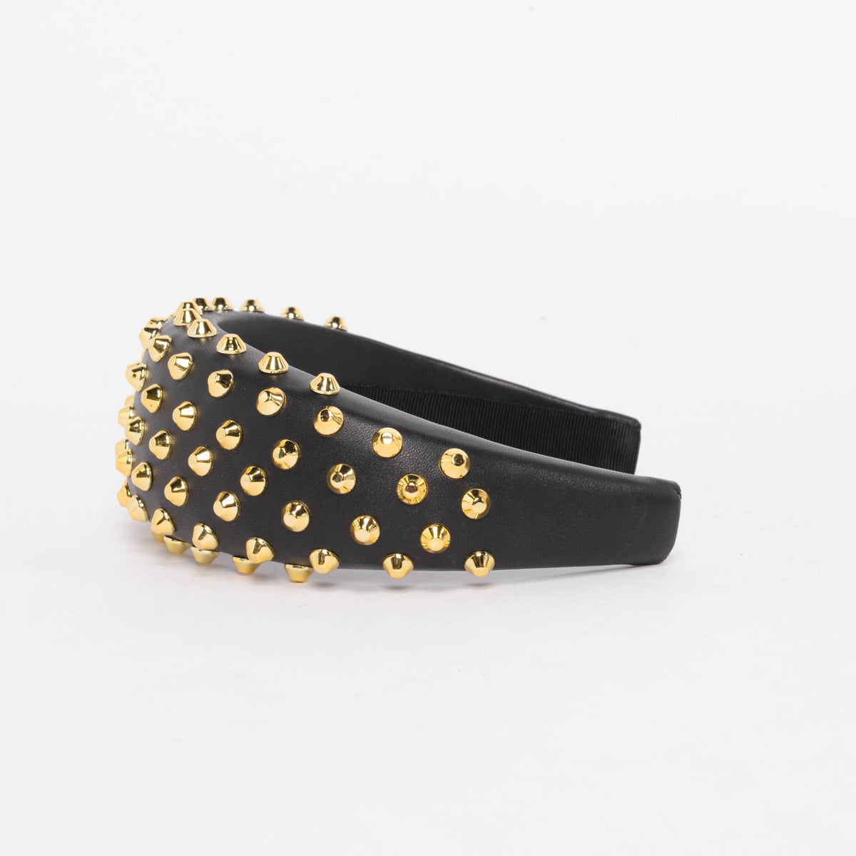 Prada Black Studded Nappa Headband