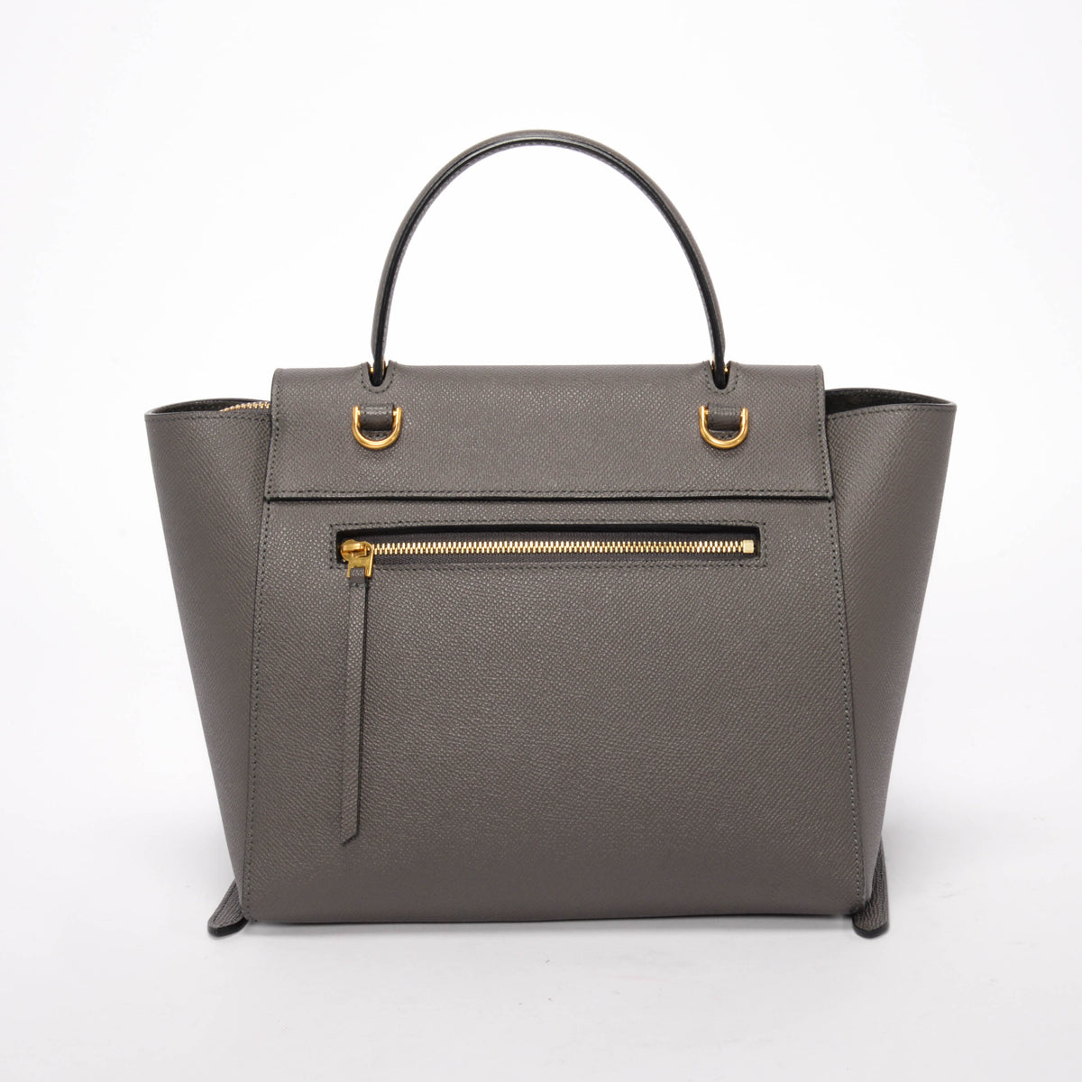 Celine Anthracite Grained Calfskin Micro Belt Bag