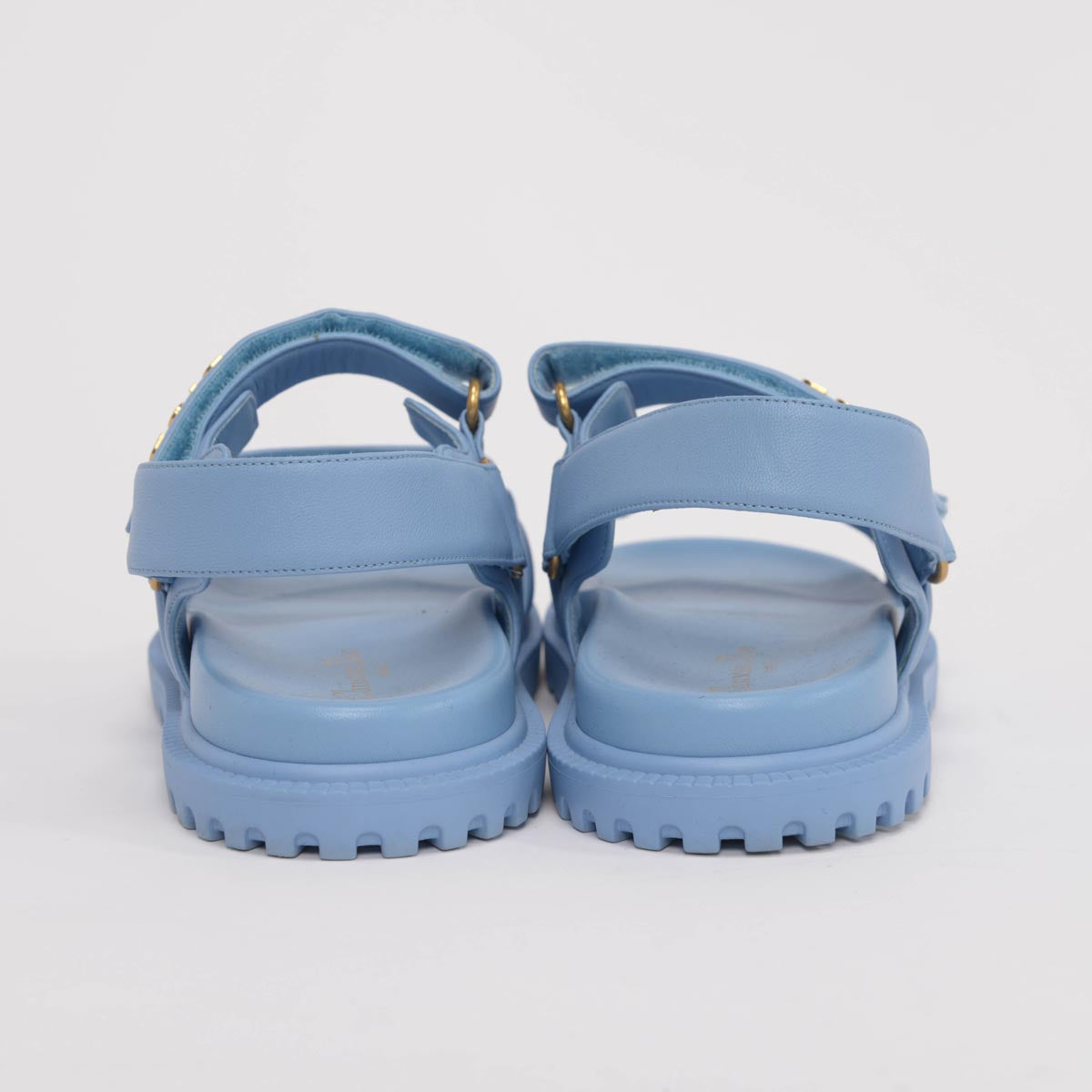 Dior Blue Lambskin Dioract Sandals 40