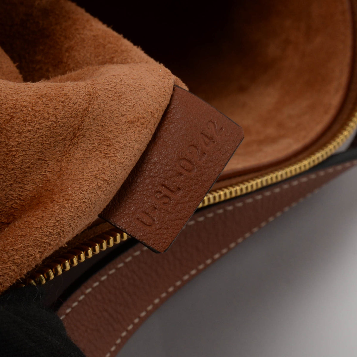 Celine Tan Grained Calfskin Medium Romy Shoulder Bag