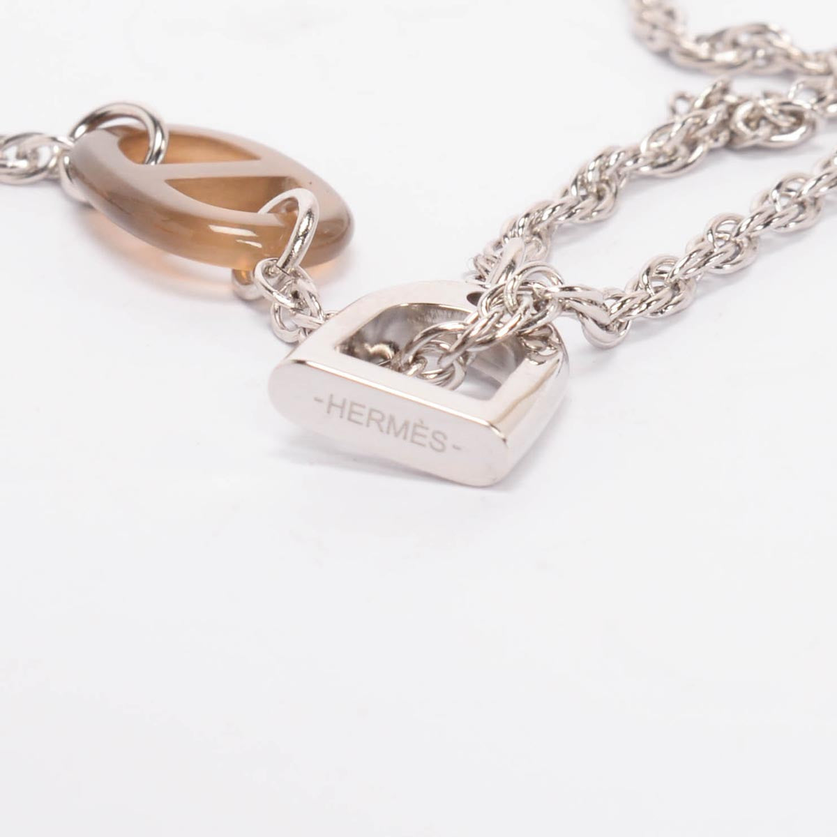 Hermes Golden Horn & Lacquer Bon Voyage Necklace