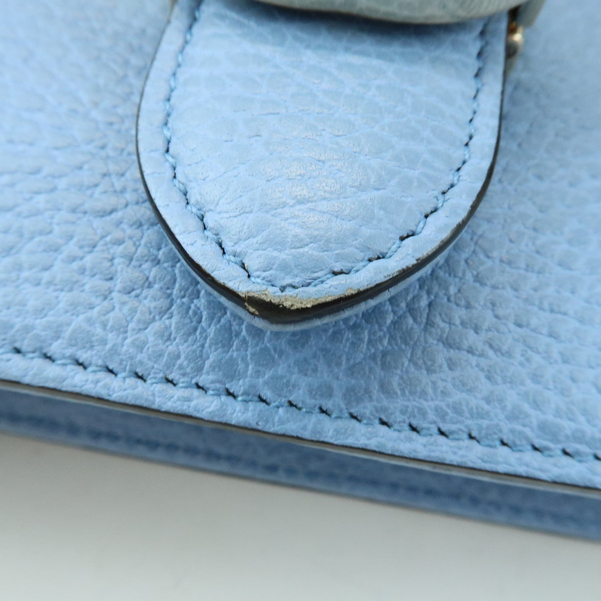 Gucci Light Blue Calfskin Interlocking G Shoulder Bag