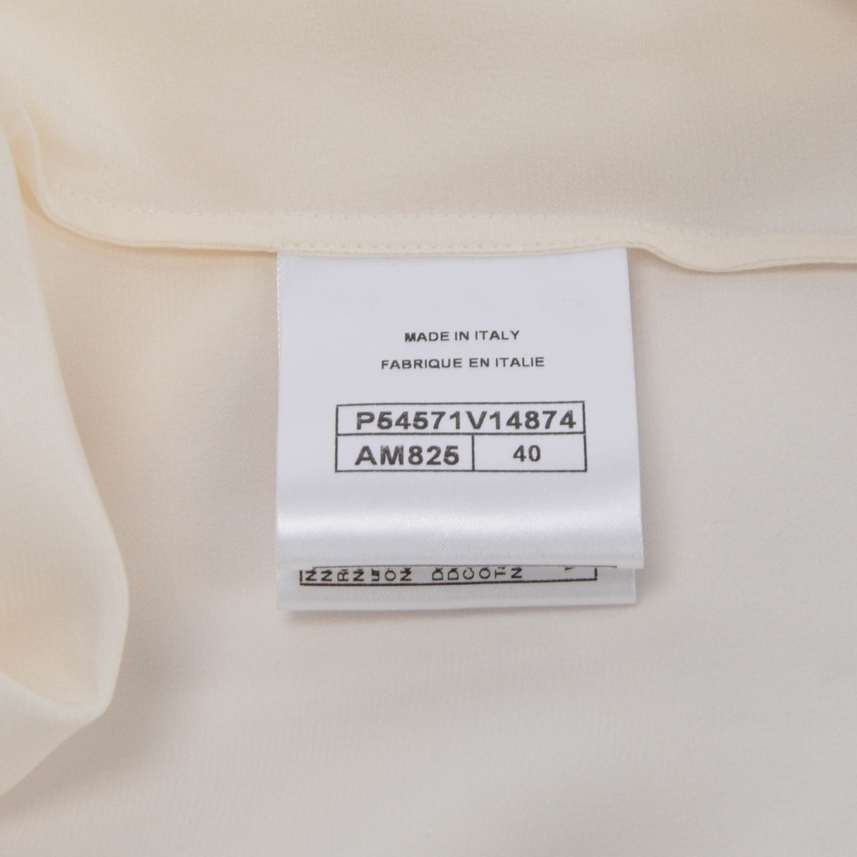 Chanel Ecru Silk Ruffled Sleeveless Top FR 40