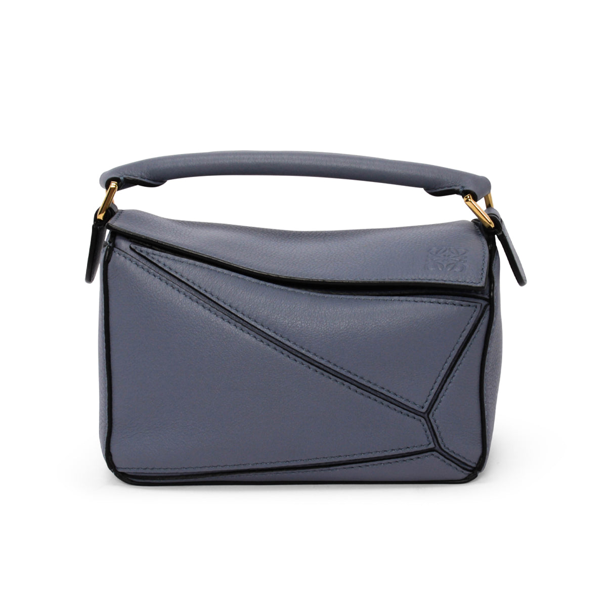 Loewe Blue Calfskin Mini Puzzle Bag