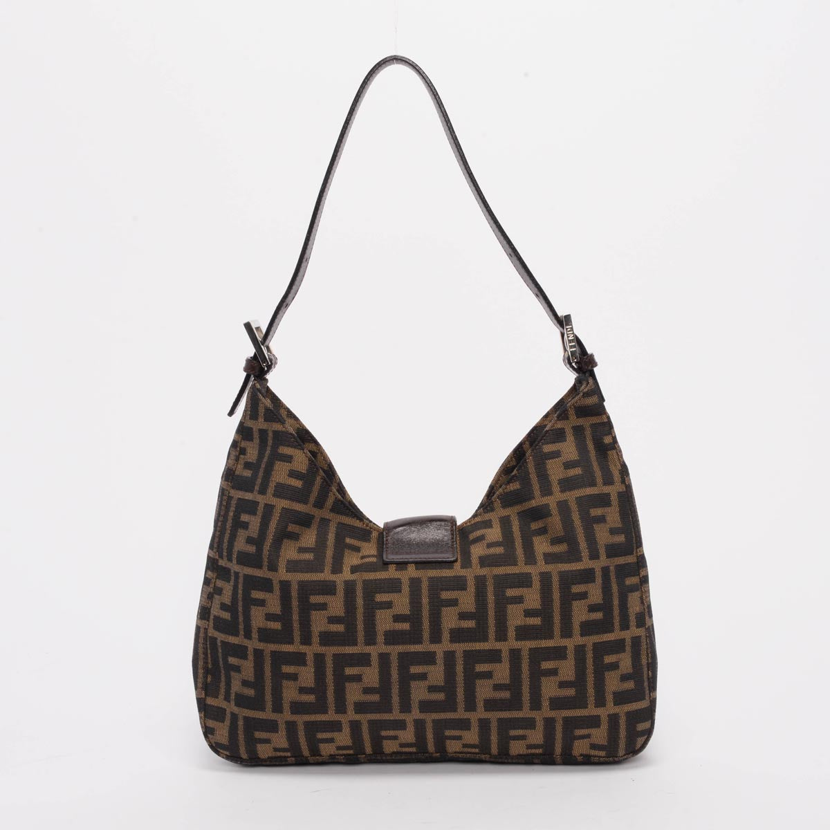 Fendi Tobacco Zucca Canvas Hobo Bag