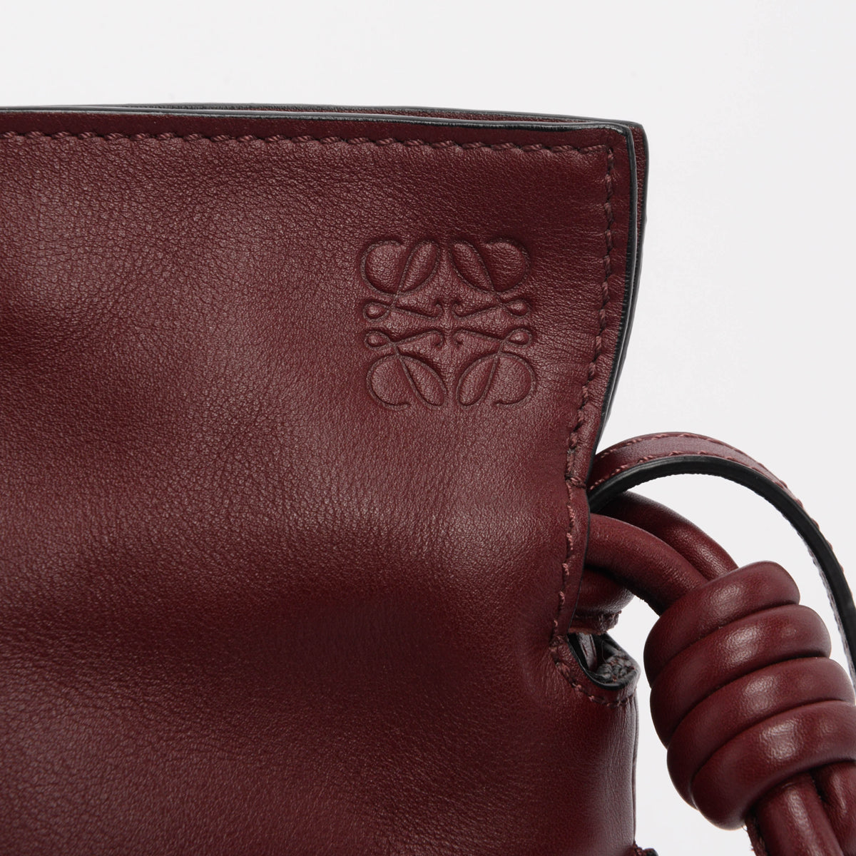 Loewe Burgundy Calfskin Flamenco Mini Bag