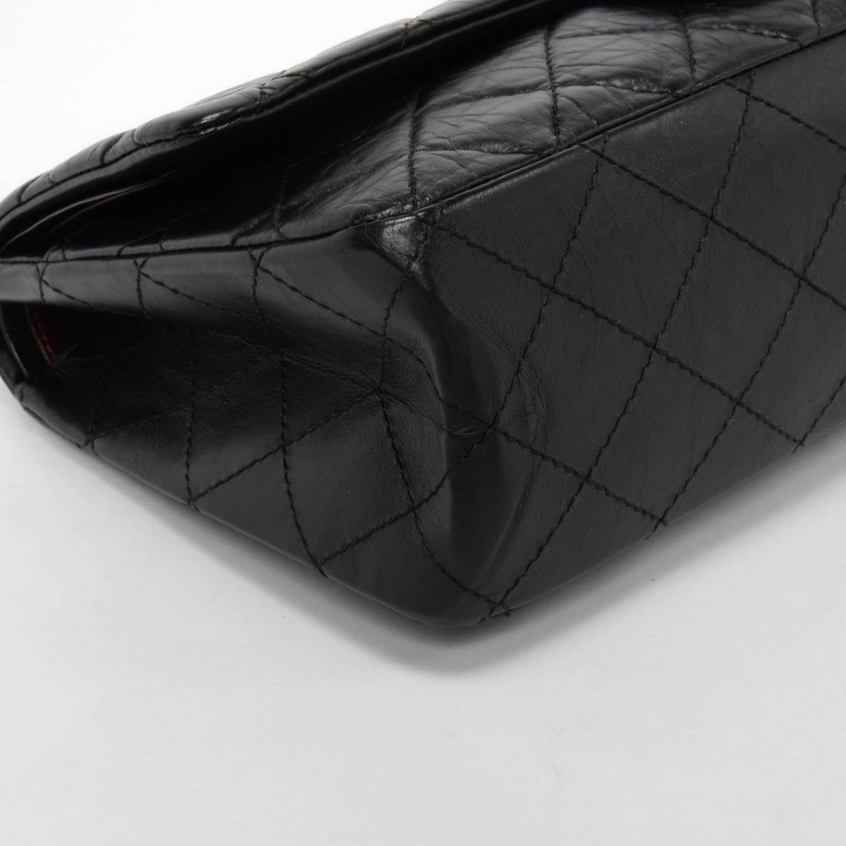 Chanel Black Aged Calfskin 2.55 Reissue 227 Flap Bag