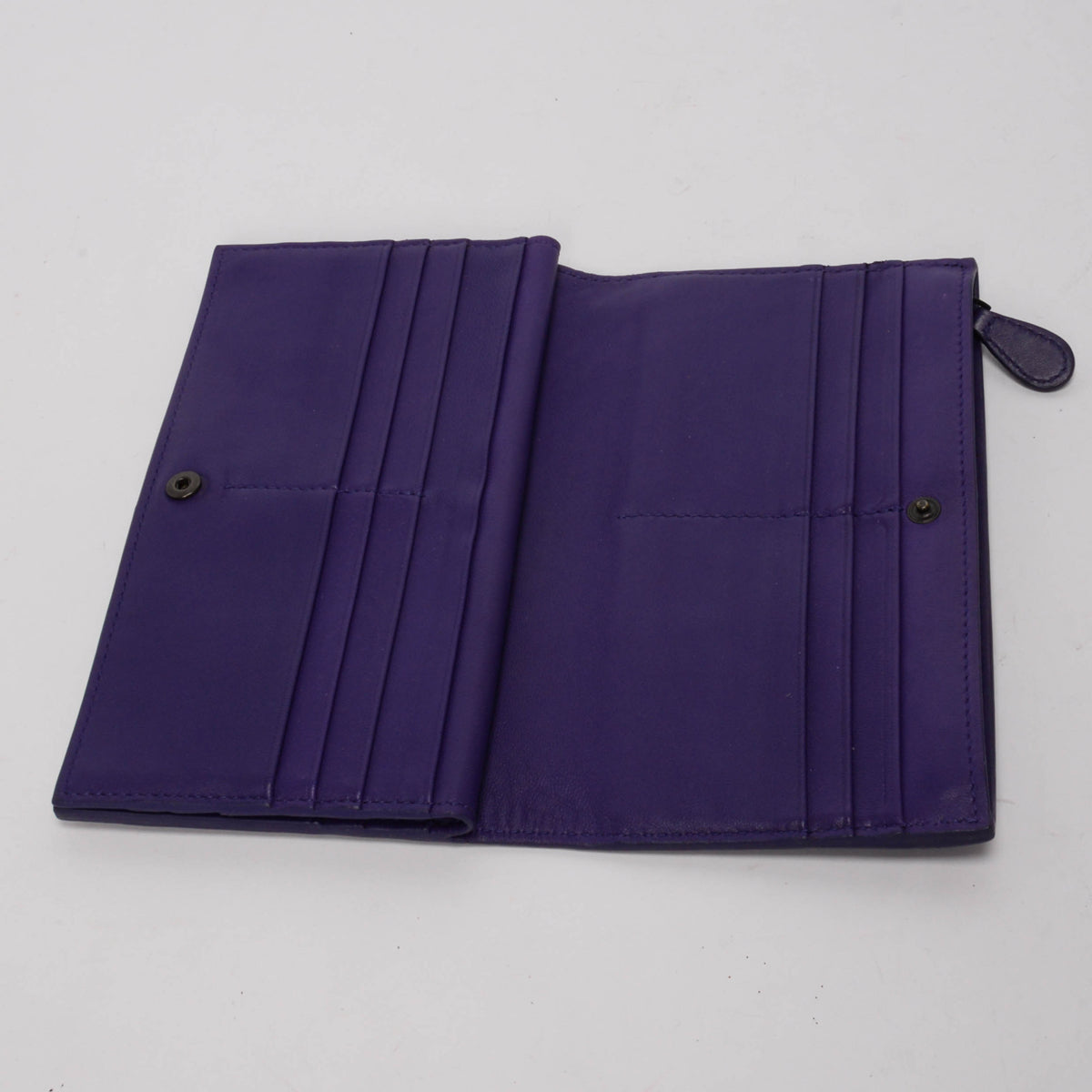 Bottega Veneta Purple Nappa Intrecciato Bi-Fold Wallet