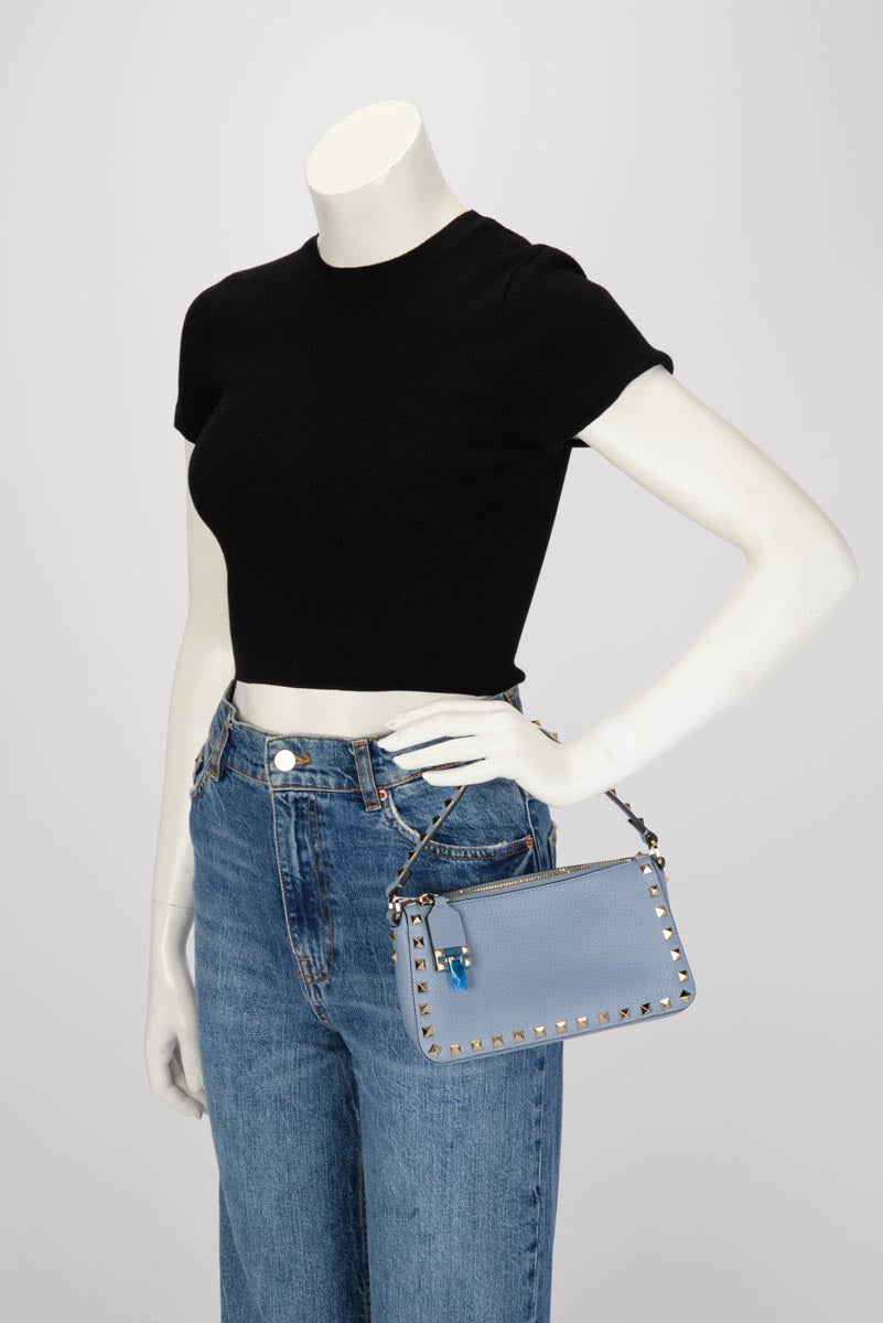 Valentino Niagara Grainy Calfskin Small Cross Body Bag