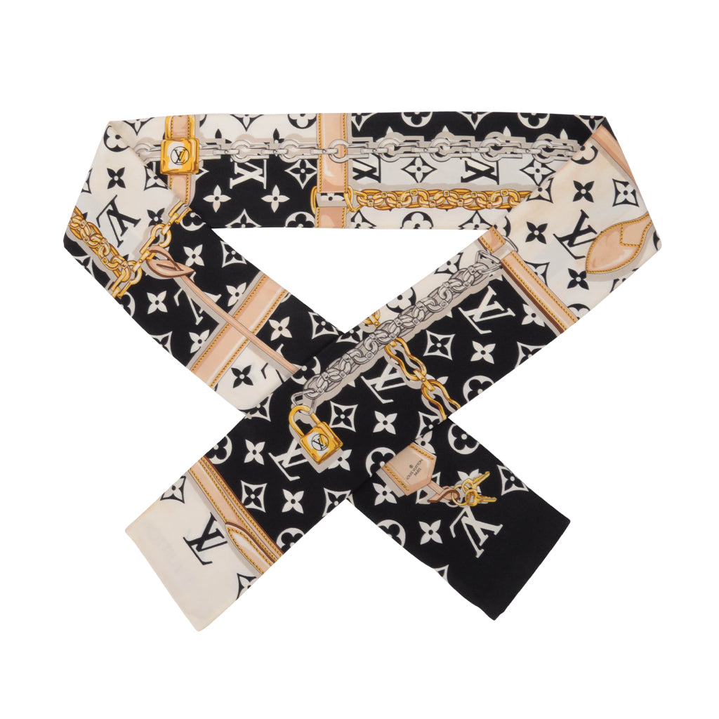 Louis Vuitton Black Silk Monogram Confidential Bandeau