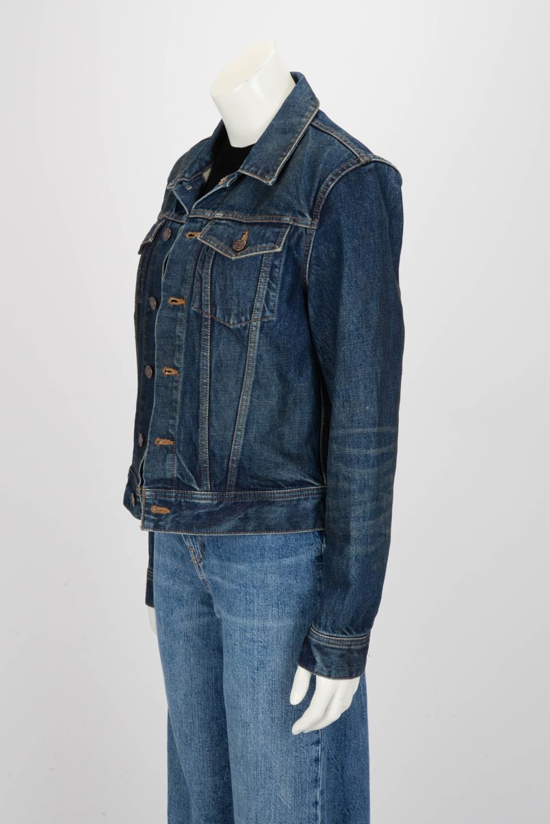 Celine Rigid Indigo Denim Classic Trucker Jacket S