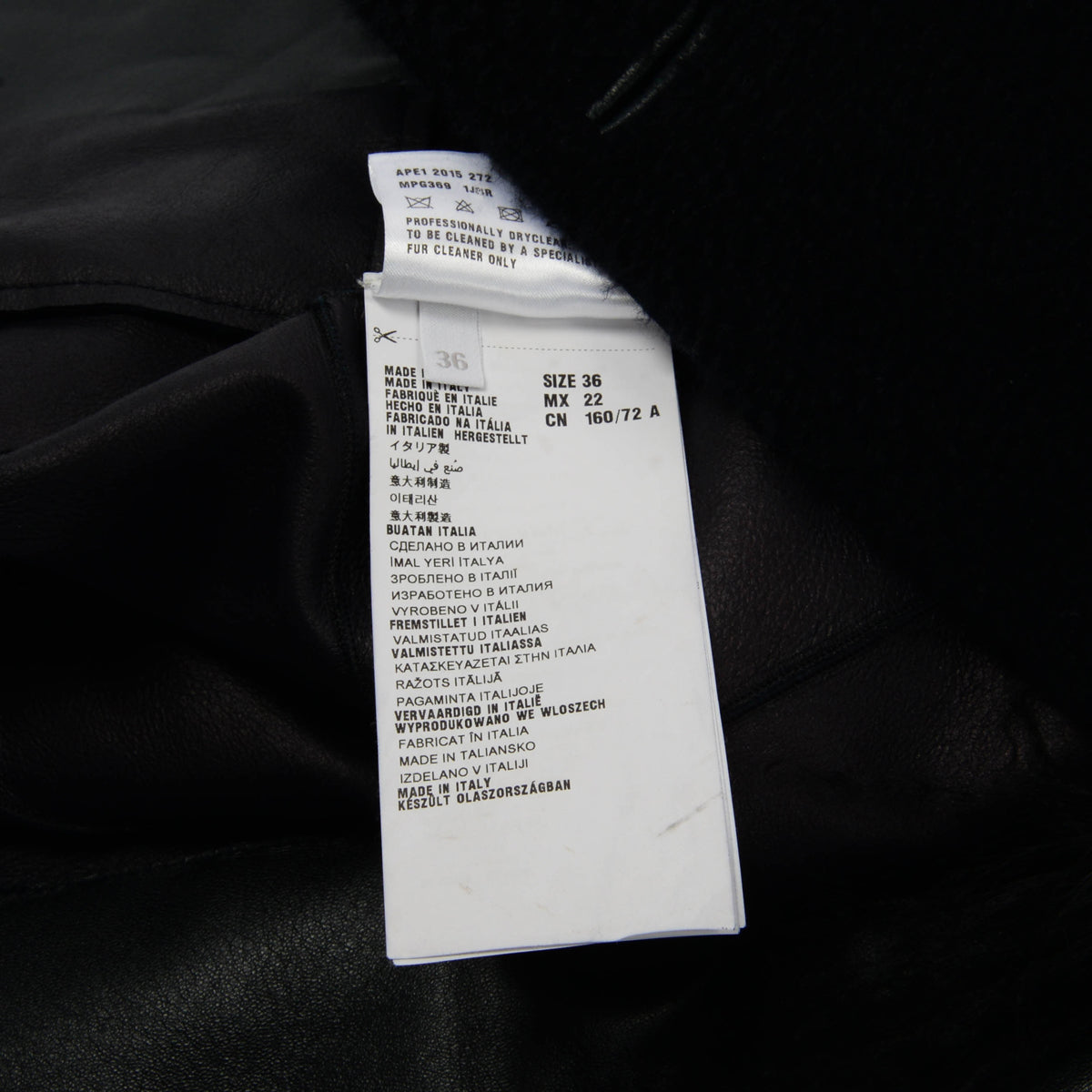 Miu Miu Midnight Blue Sheepskin Jacket IT 36