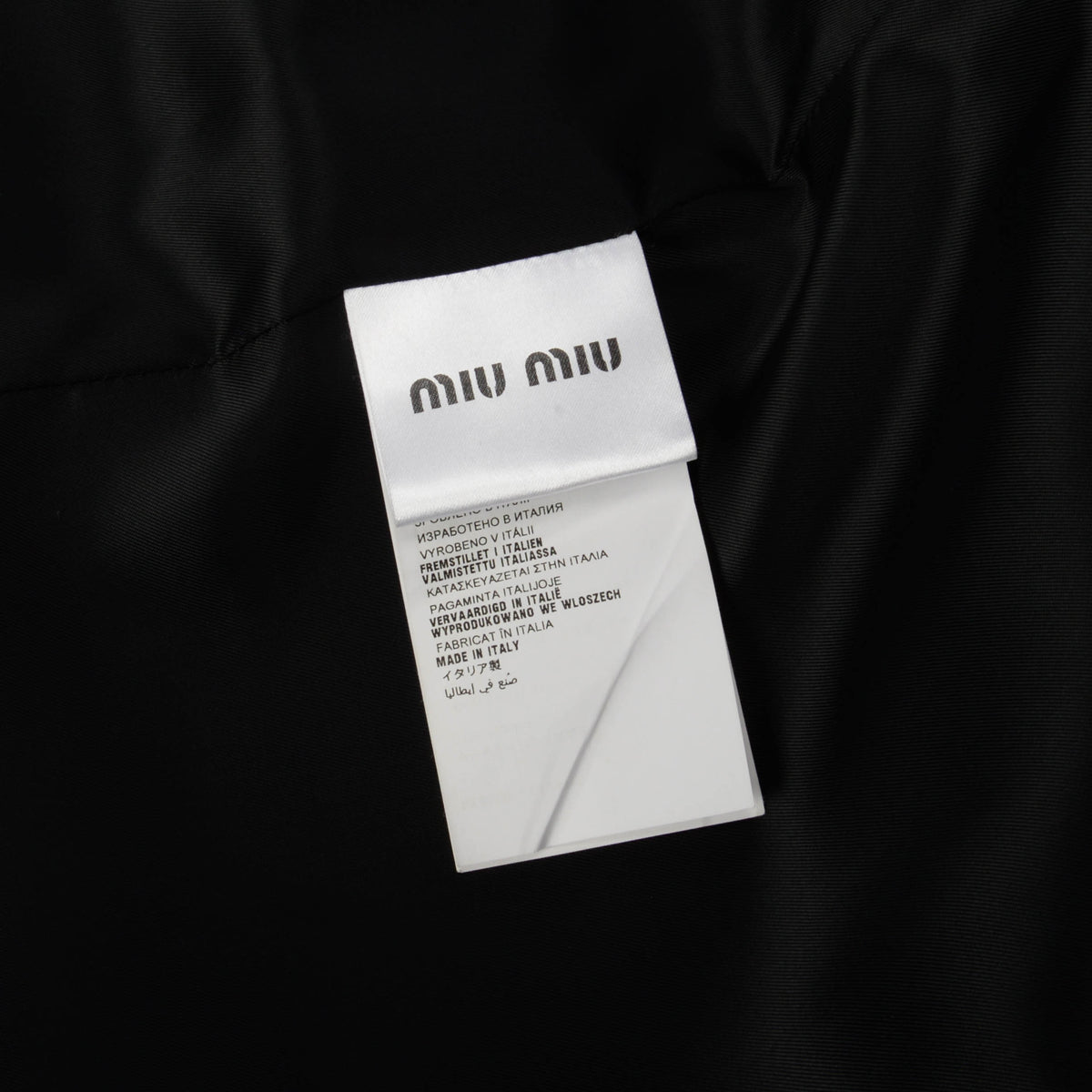 Miu Miu Black Wool Lace Overlay Coat IT 36