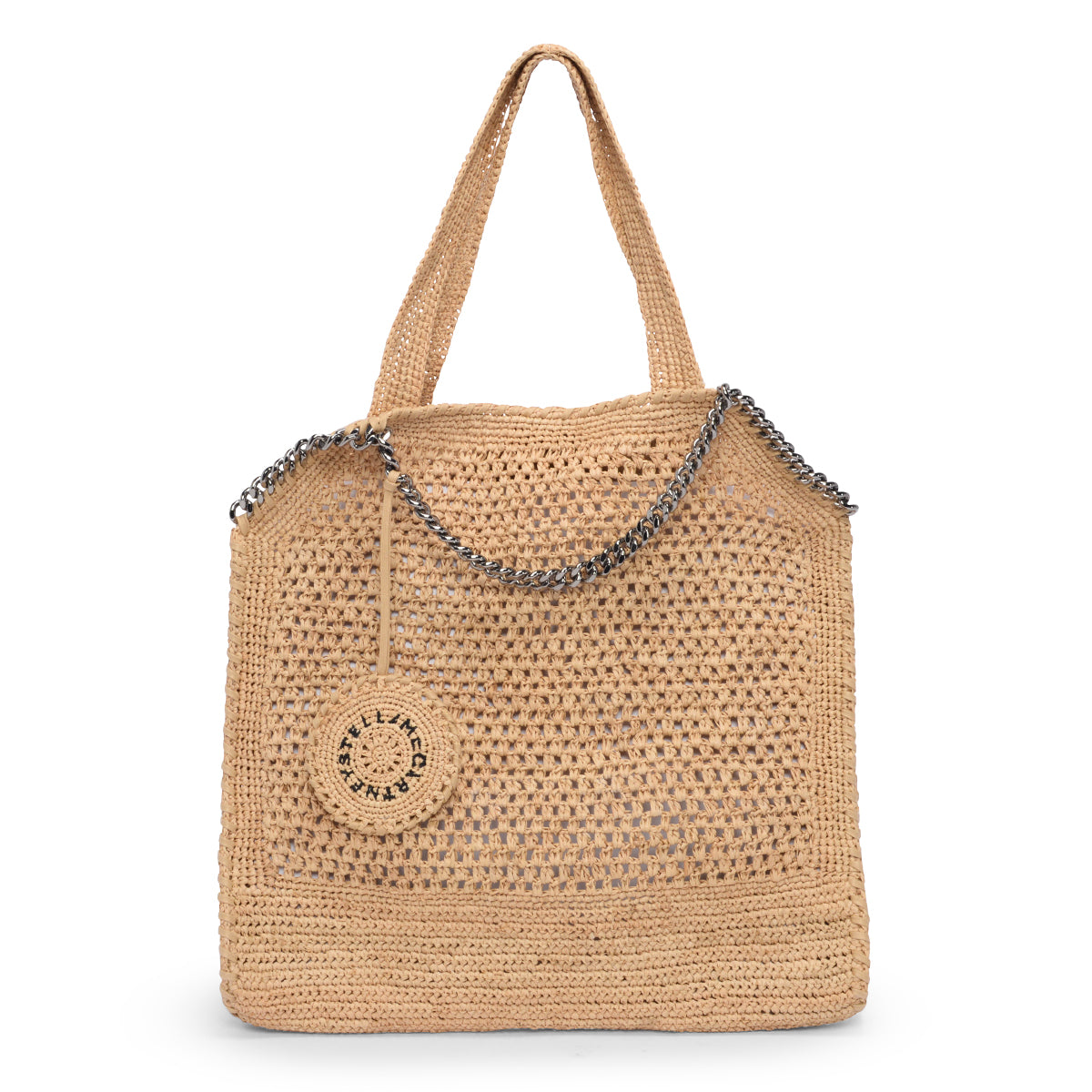 Stella McCartney Natural Crochet Raffia Small Falabella Tote