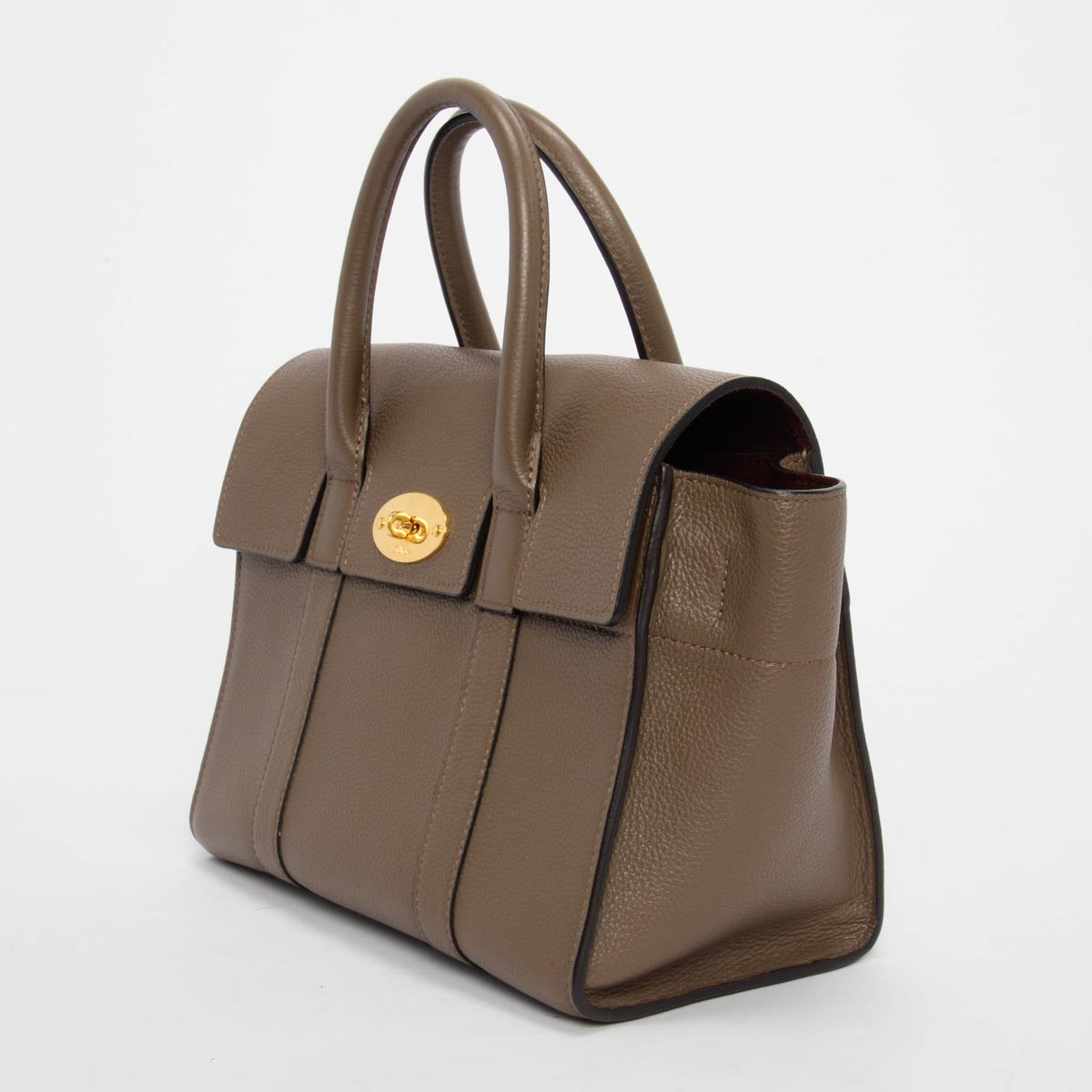 Mulberry Clay Classic Grain Small Bayswater Bag