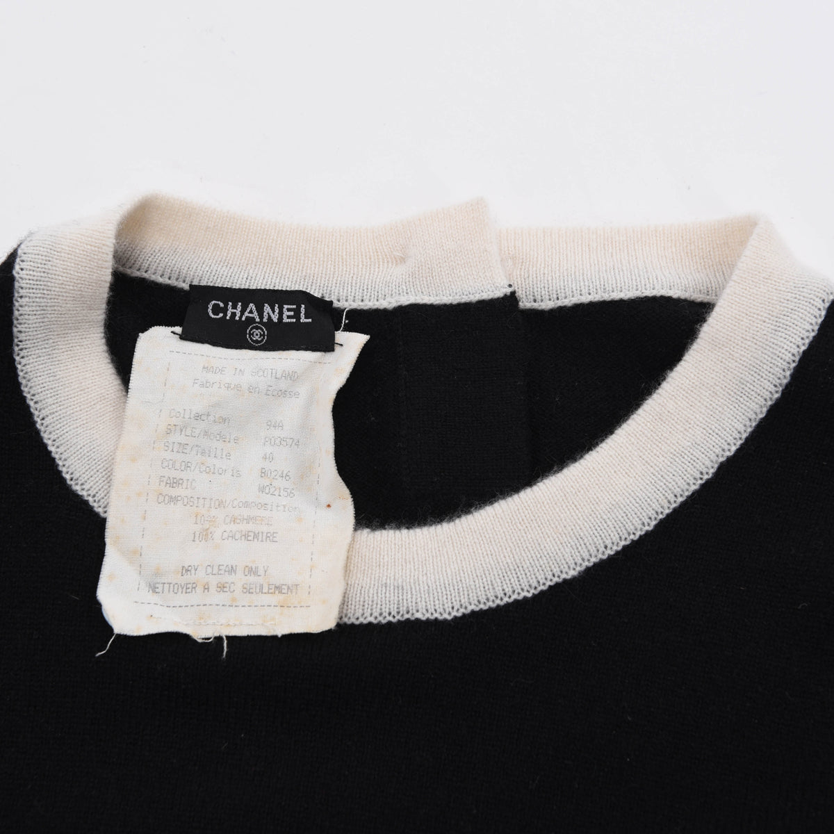 Vintage Black selling White Crewneck sweater