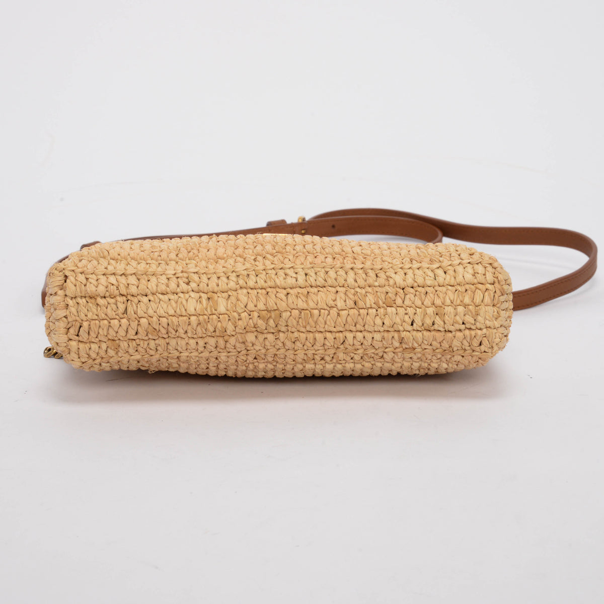 Saint Laurent Natural Raffia Gaby Crossbody Bag