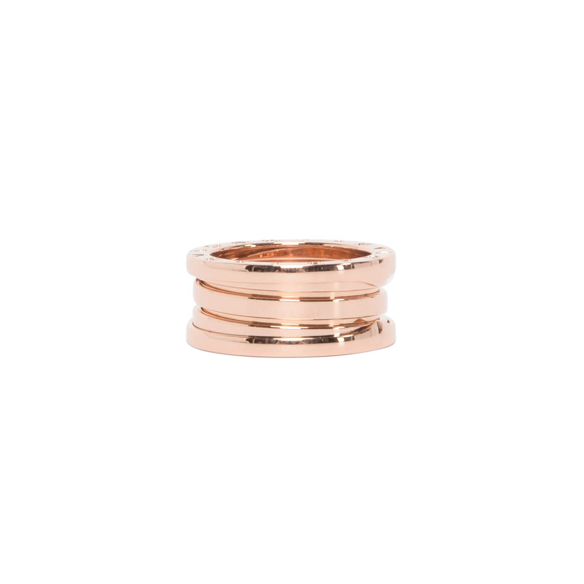 Bulgari 18k Rose Gold B.zero1 Three Band Ring