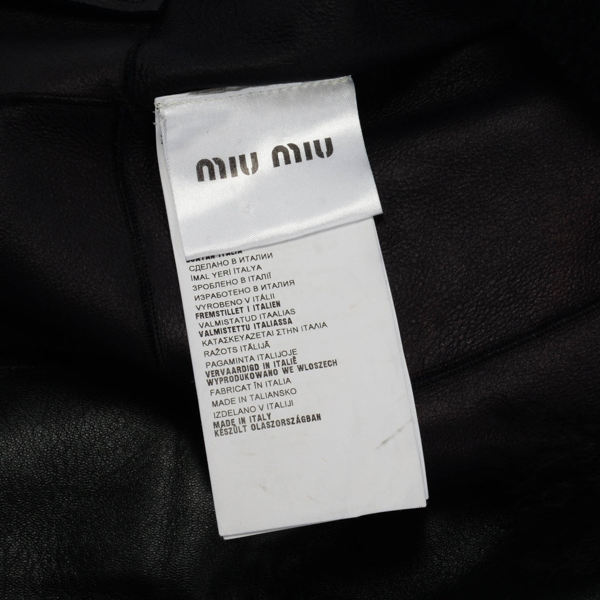 Miu Miu Midnight Blue Sheepskin Jacket IT 36