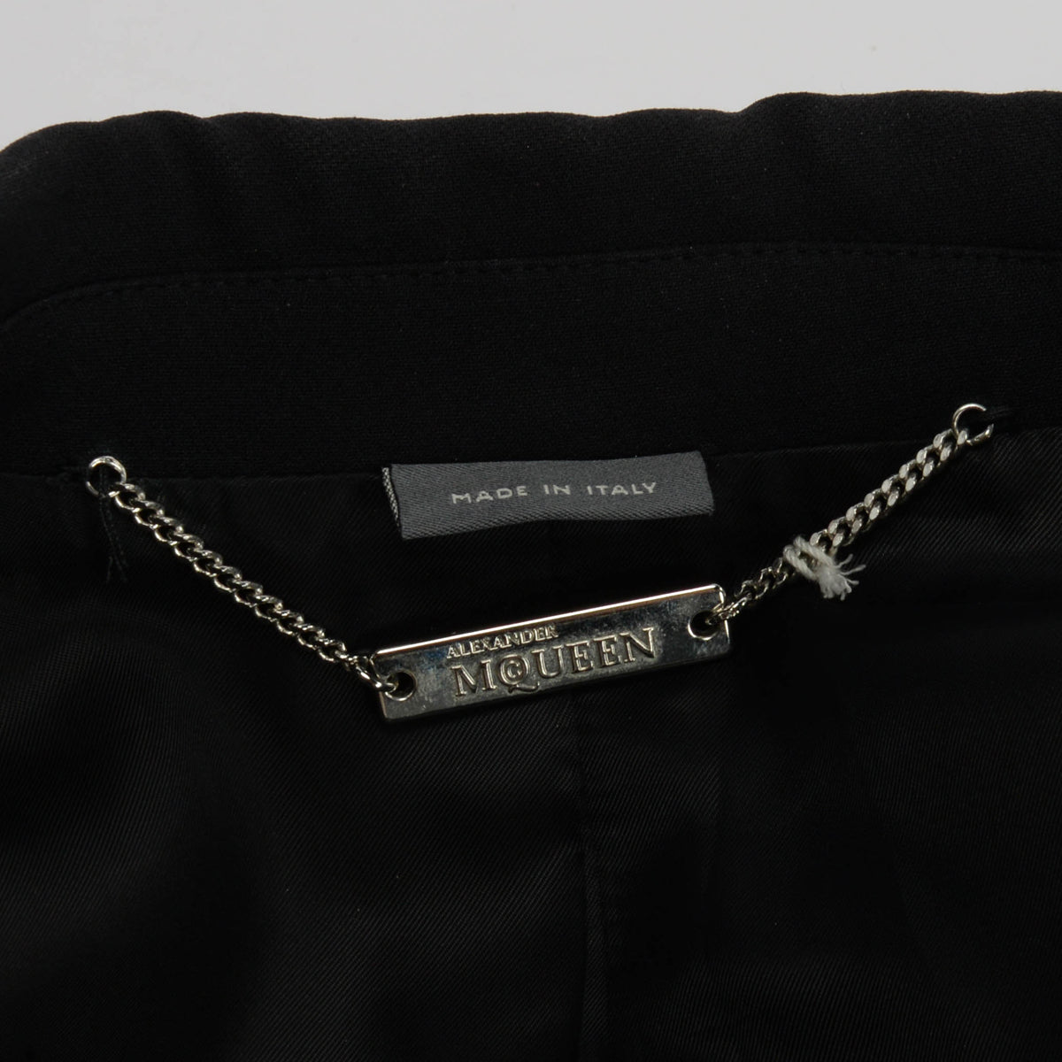 Alexander McQueen Black Wool Blend Split Sleeve Jacket IT 38