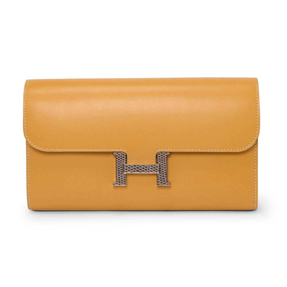 Hermes Sable Tadelakt & Lizard Constance Wallet