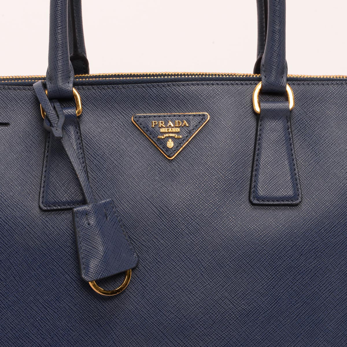 Prada Bluette Saffiano Lux Large Galleria Bag