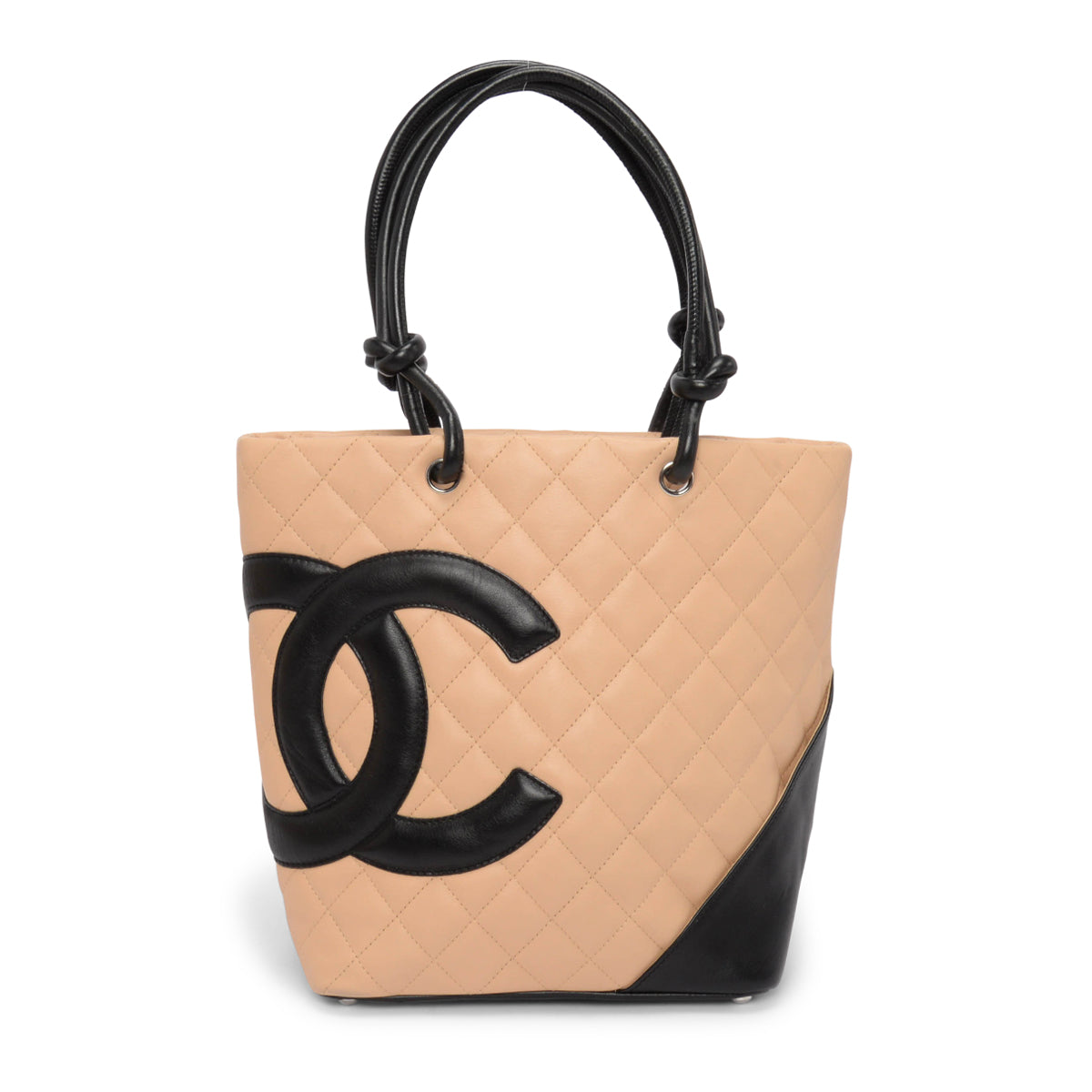 Chanel Beige Quilted Calfskin Medium Cambon Tote
