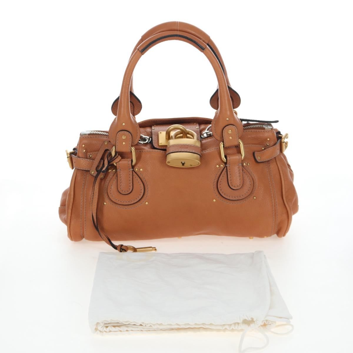Chloe Cognac Leather Medium Paddington Bag