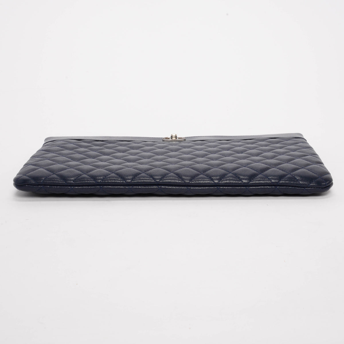 Chanel Navy Quilted Large Vintage Mademoiselle Pouch